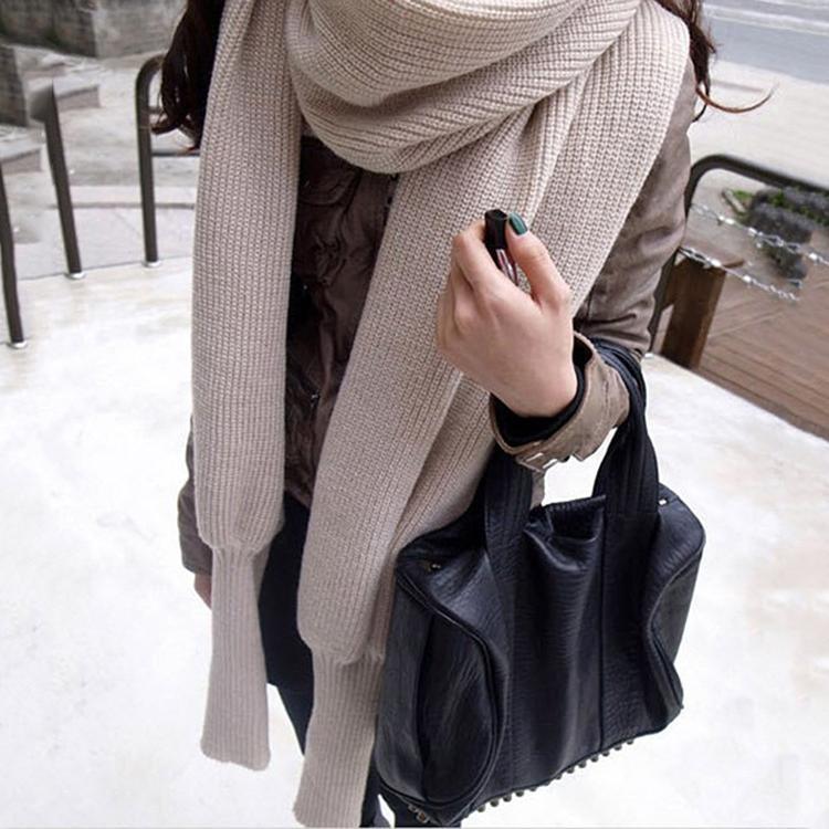 New Autumn/winter Fashion Personality Knitted Cardigan Shawl Two Wearing Methods of Personality Shawl Around Neck