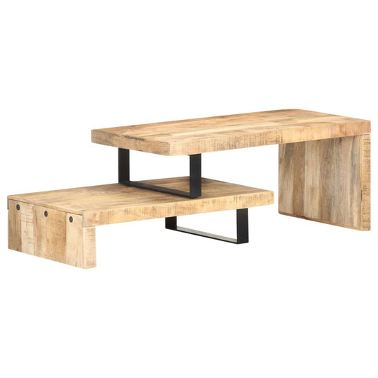 vidaXL 2 Piece Coffee Table Set Solid Mango Wood