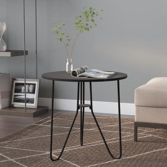 vidaXL Tea Table Black 48 cm MDF and Iron