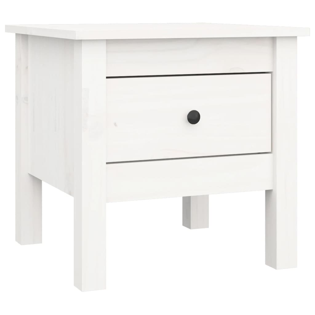 vidaXL Side Tables 2 pcs White 40x40x39 cm Solid Wood Pine