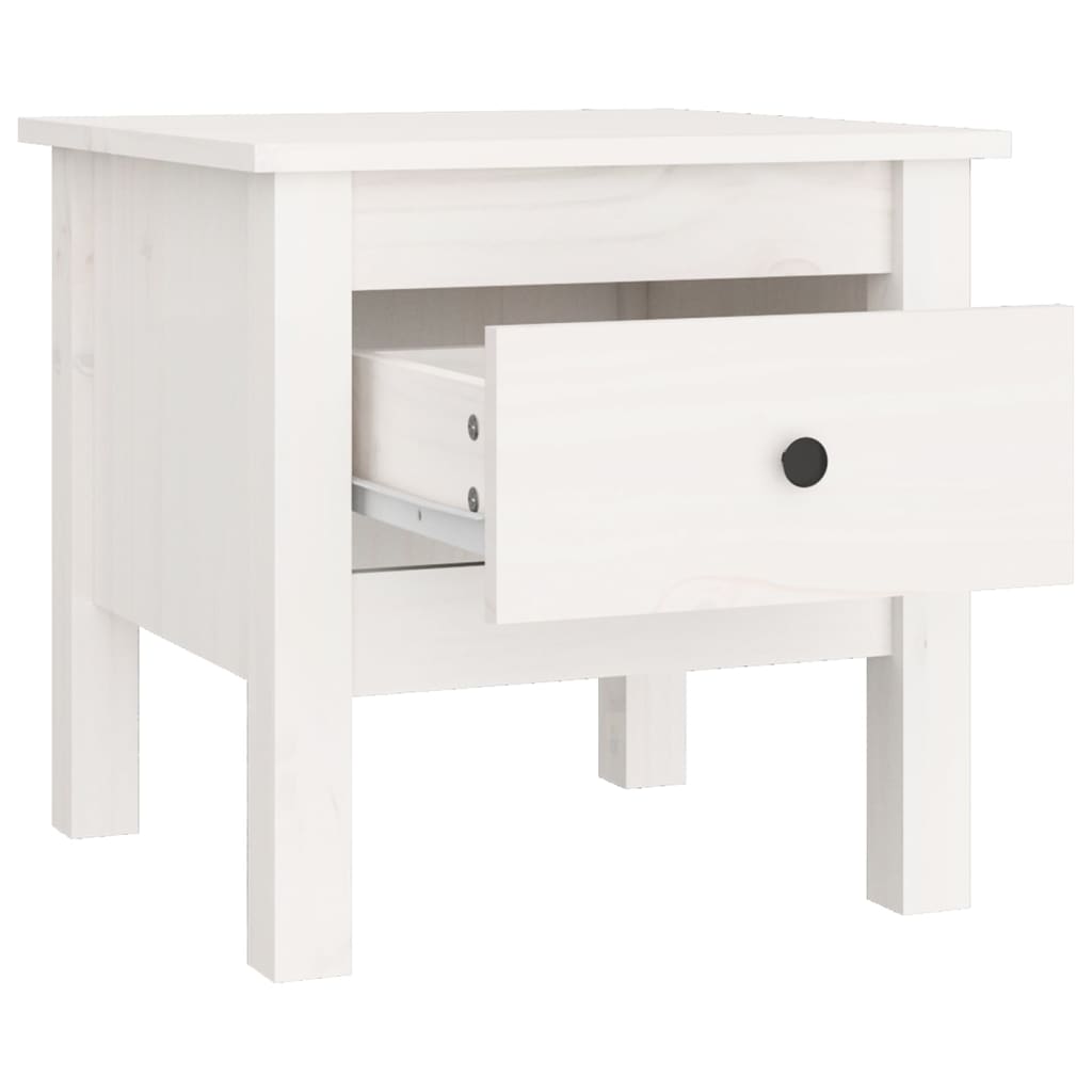 vidaXL Side Tables 2 pcs White 40x40x39 cm Solid Wood Pine