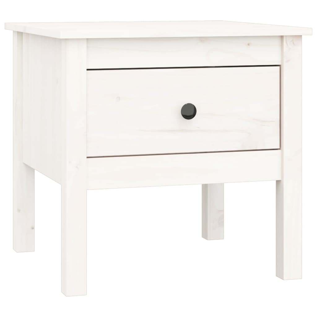 vidaXL Side Tables 2 pcs White 50x50x49 cm Solid Wood Pine