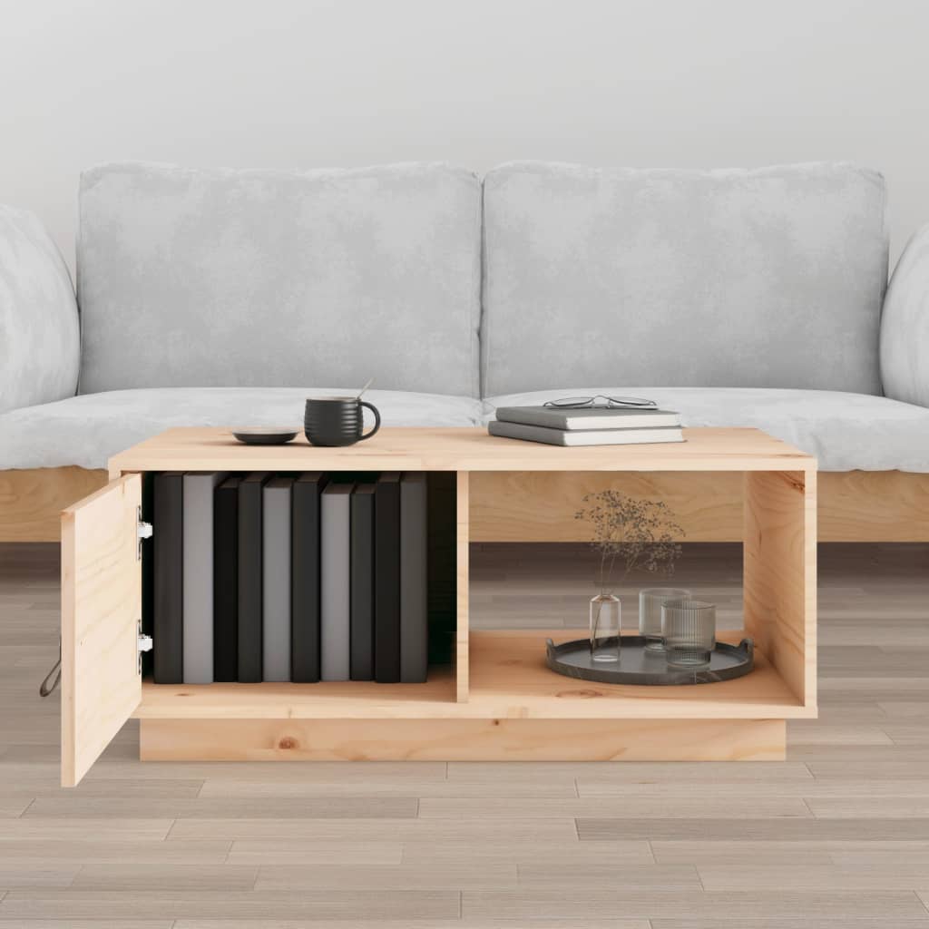 vidaXL Coffee Table 80x50x35.5 cm Solid Wood Pine