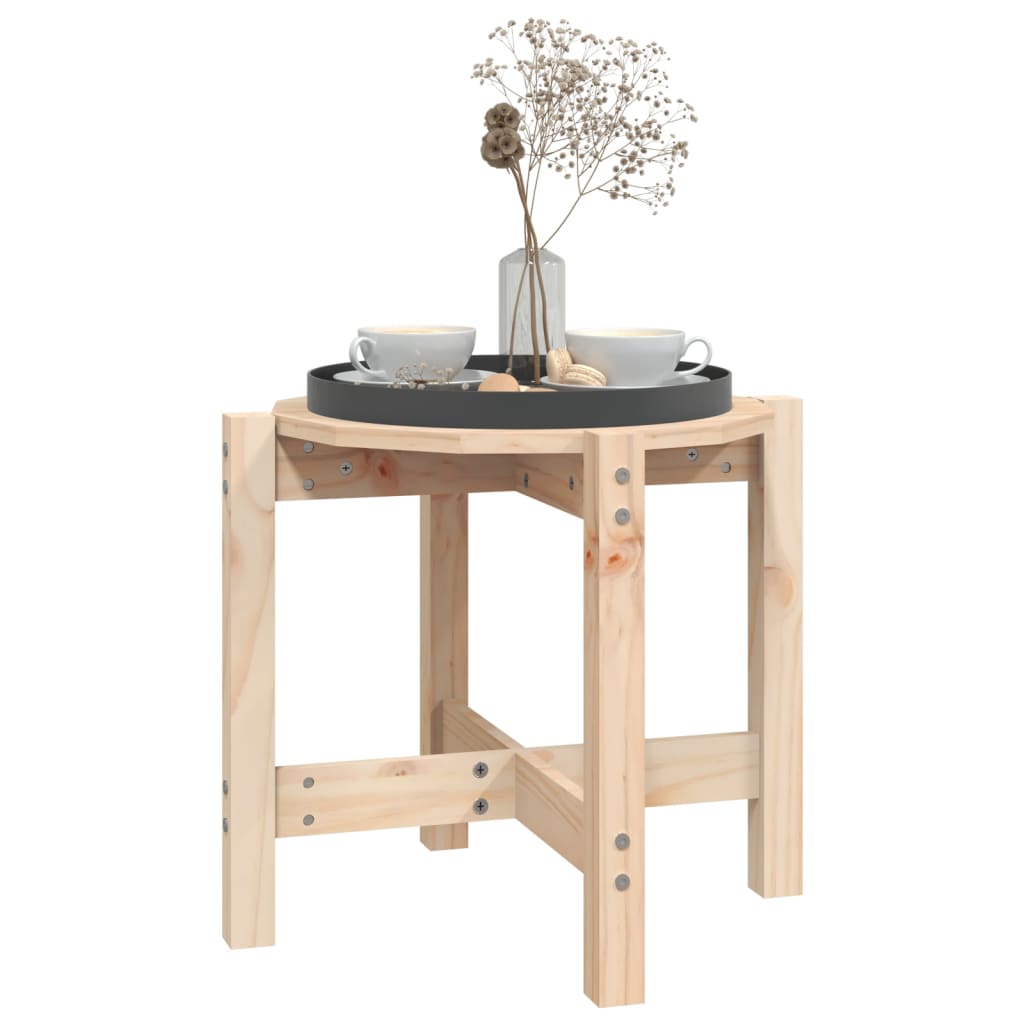 vidaXL Coffee Table Ø 52.5x45 cm Solid Wood Pine