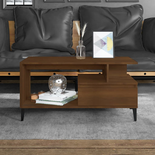 vidaXL Coffee Table  Brown Oak 90x49x45 cm Engineered Wood