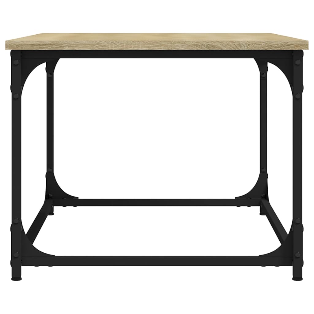 vidaXL Coffee Table Sonoma Oak 80x50x40 cm Engineered Wood and Iron