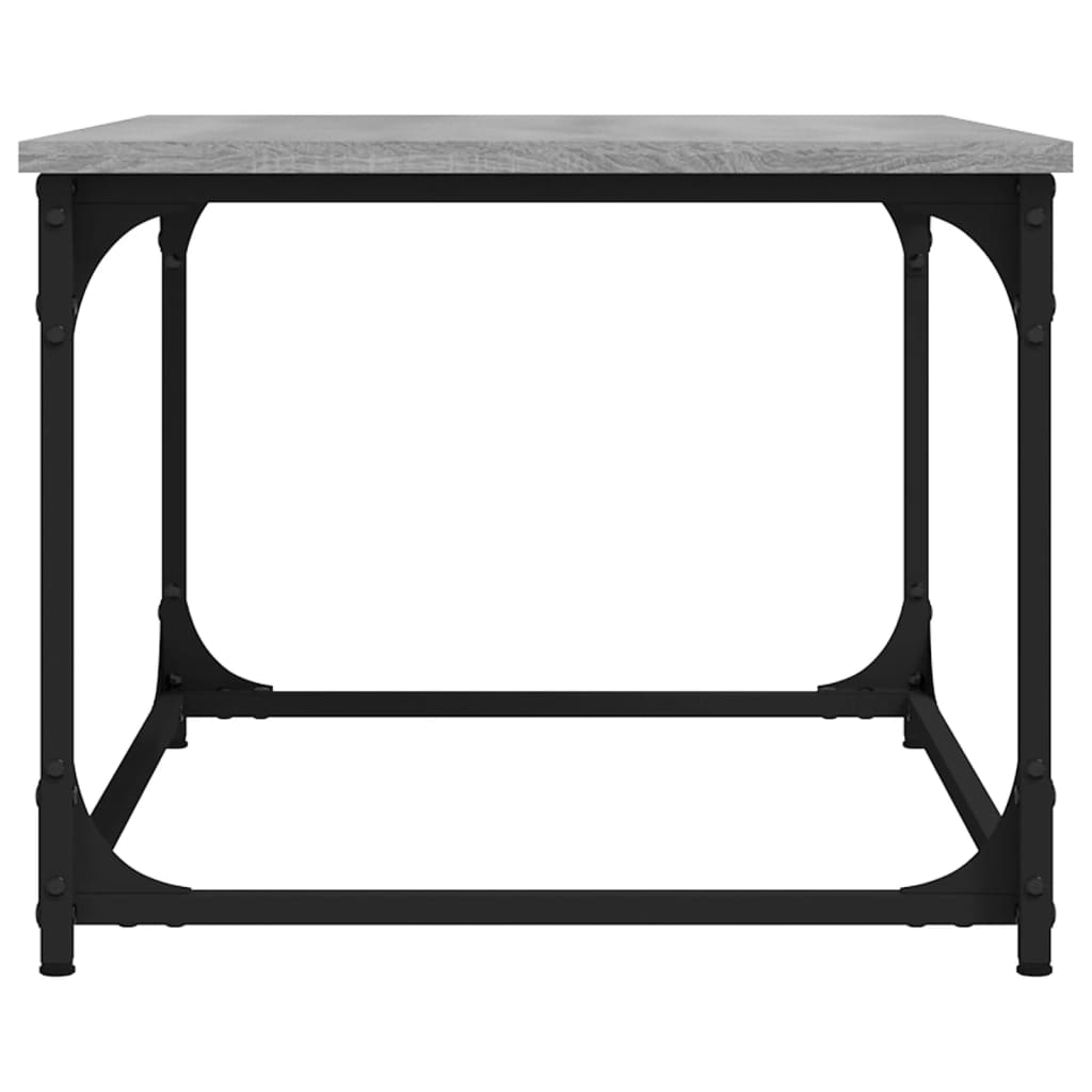 vidaXL Coffee Table Grey Sonoma 80x50x40 cm Engineered Wood and Iron