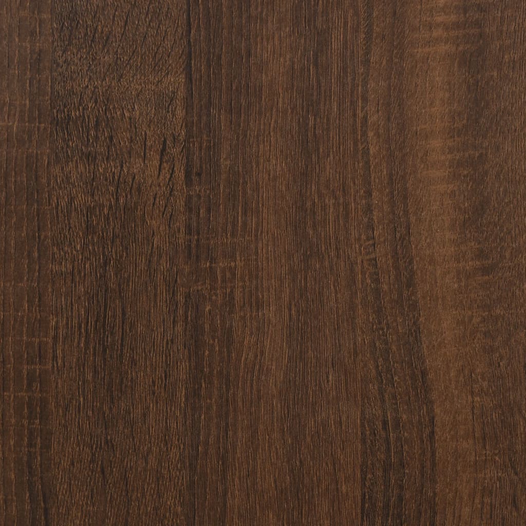 vidaXL Coffee Table Brown Oak 80x50x40 cm Engineered Wood and Iron