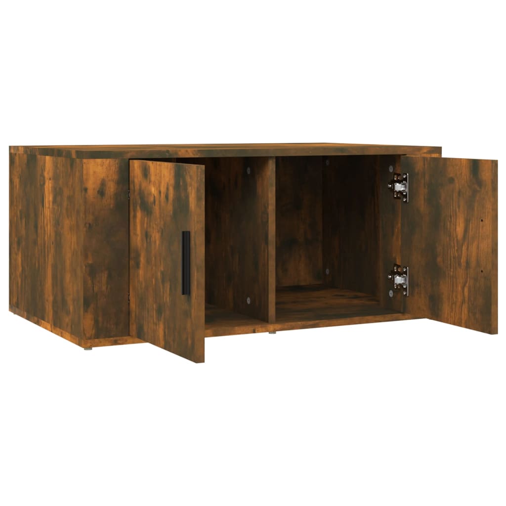vidaXL Coffee Table Smoked Oak 80x50x36 cm Engineered Wood