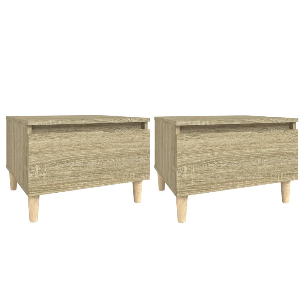 vidaXL Side Tables 2 pcs Sonoma Oak 50x46x35 cm Engineered Wood