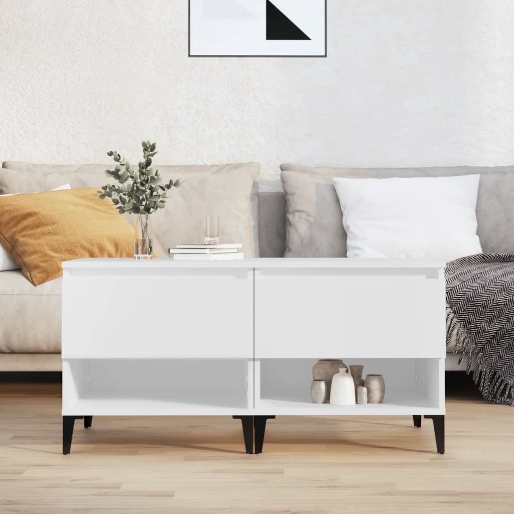 vidaXL Side Tables 2 pcs White 50x46x50 cm Engineered Wood