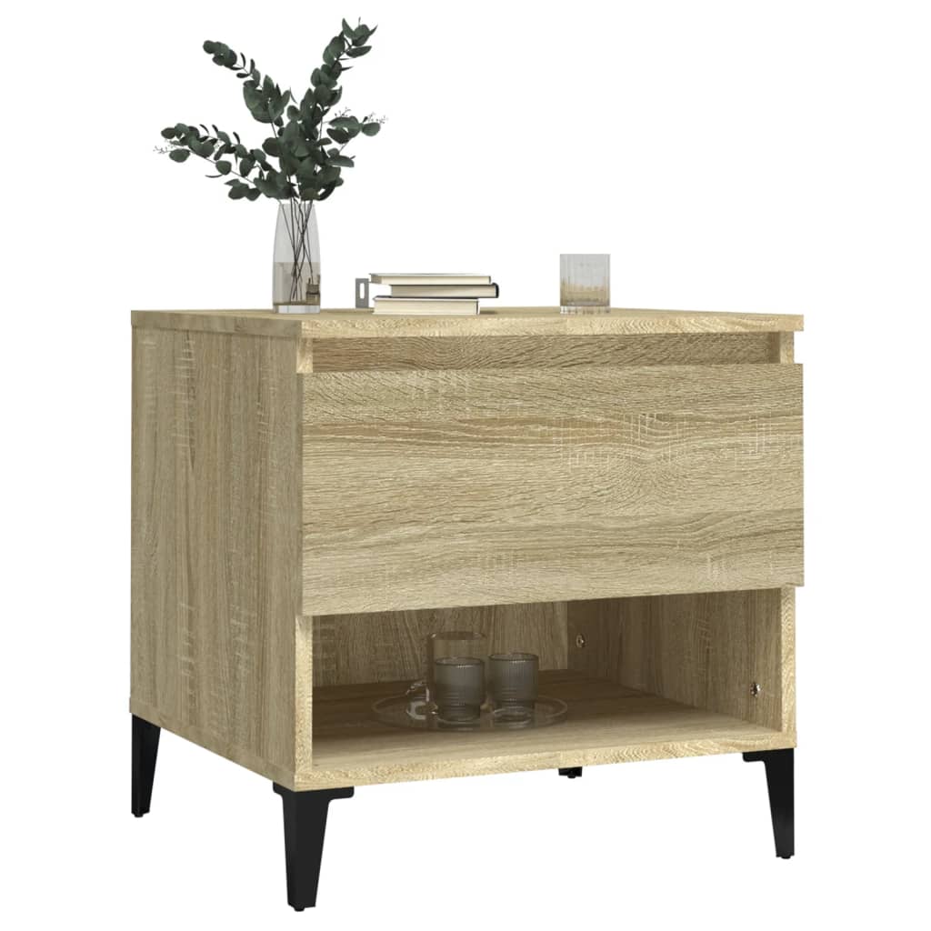 vidaXL Side Tables 2 pcs Sonoma Oak 50x46x50 cm Engineered Wood