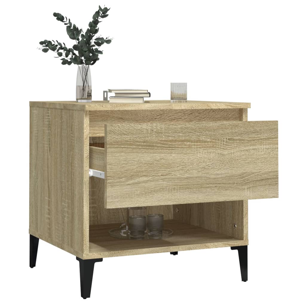 vidaXL Side Tables 2 pcs Sonoma Oak 50x46x50 cm Engineered Wood