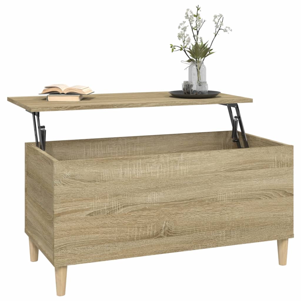vidaXL Coffee Table Sonoma Oak 90x44.5x45 cm Engineered Wood