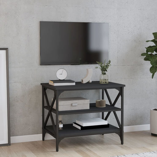 vidaXL TV Cabinet Black 60x40x50 cm Engineered Wood