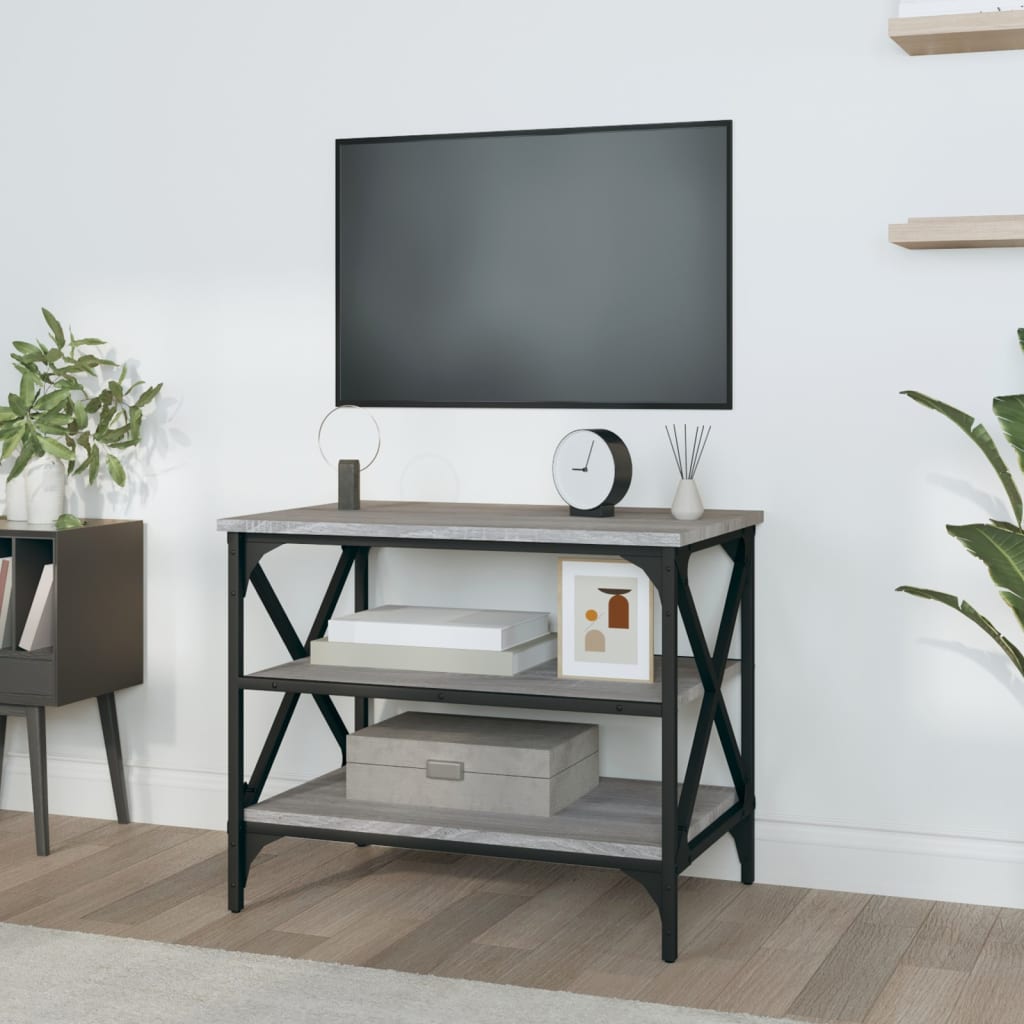 vidaXL TV Cabinet Grey Sonoma 60x40x50 cm Engineered Wood