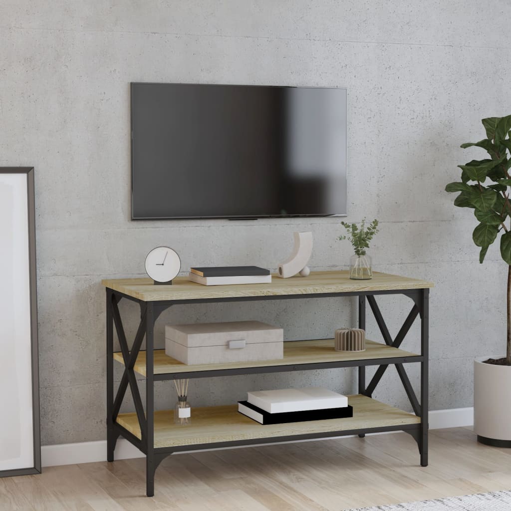 vidaXL TV Cabinet Sonoma Oak 80x40x50 cm Engineered Wood