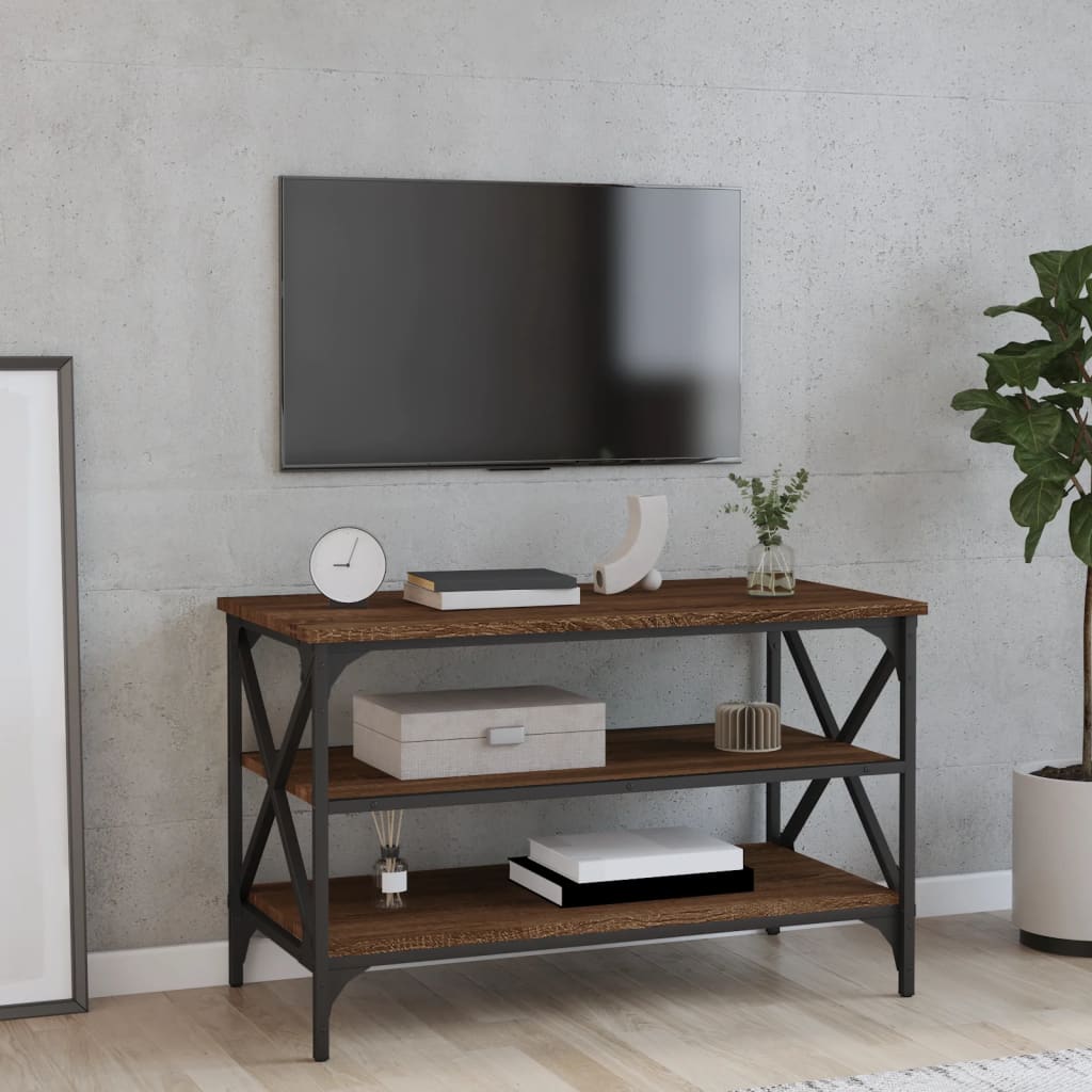 vidaXL TV Cabinet Brown Oak 80x40x50 cm Engineered Wood