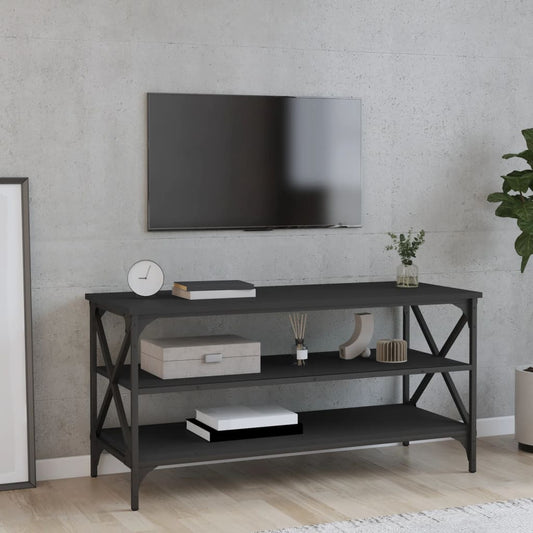 vidaXL TV Cabinet Black 100x40x50 cm Engineered Wood